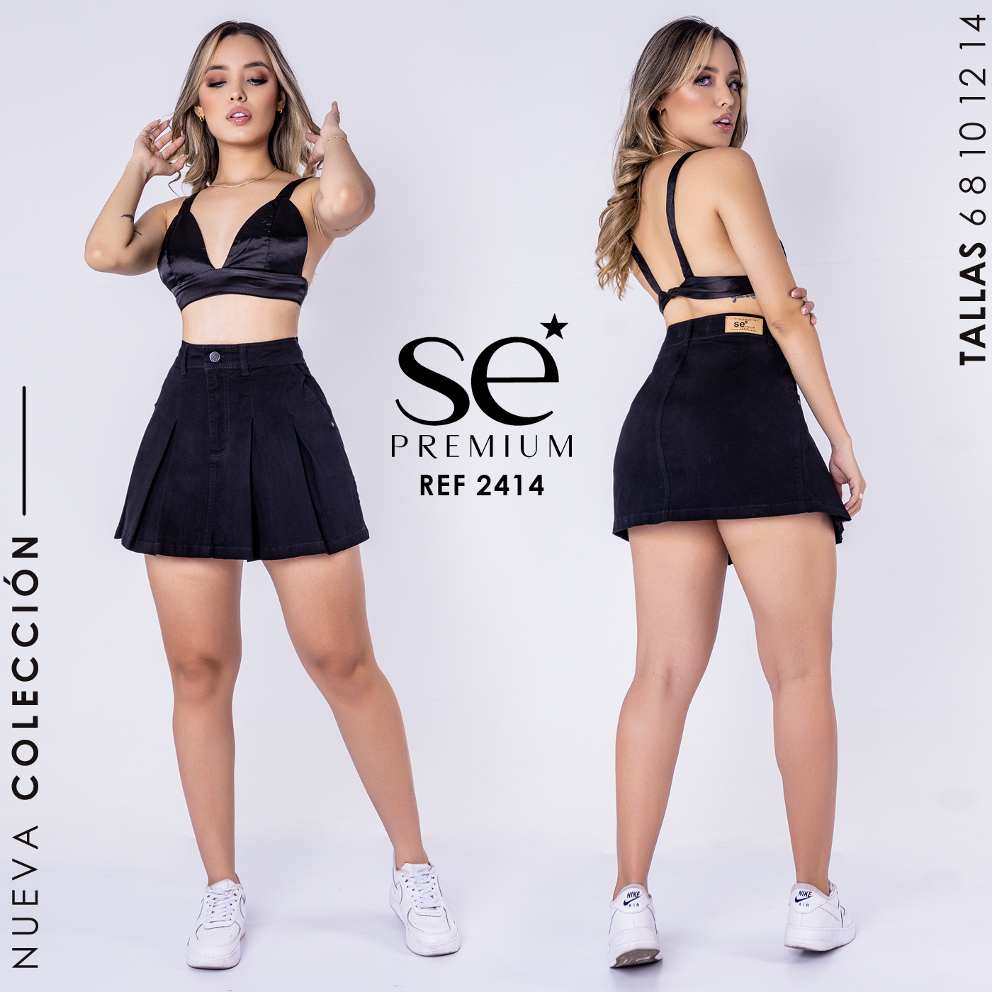 FALDA DE PLIEGUES 2414-N