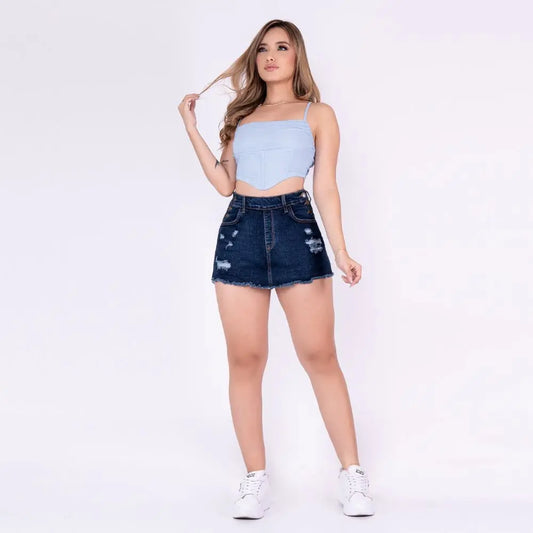 FALDA SHORT AZUL 2429